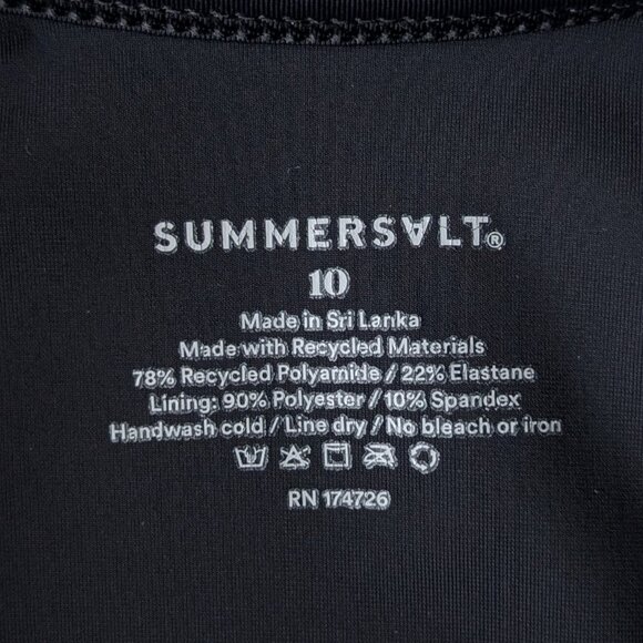 Summersalt The High Neck One Piece Swimsuit in Black size 10 - Picture 6 of 8